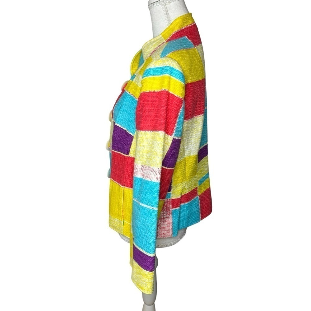 Carlisle Patchwork Colorblock Tweed Jacket 12 - Picture 4 of 9